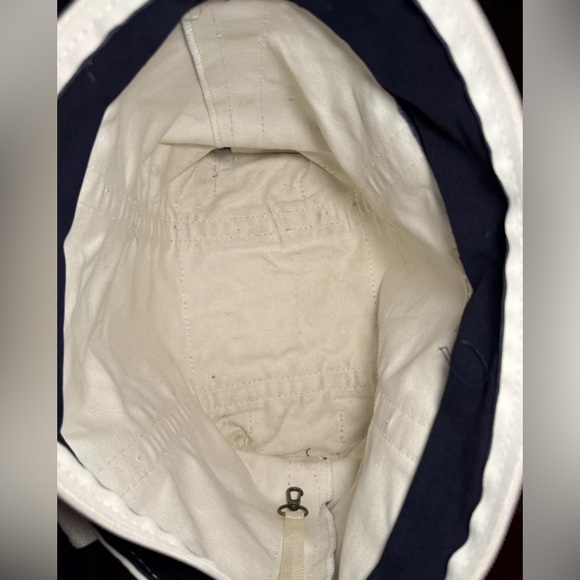 1990s L.L. Bean Boat and Tote Shoulder Bag Rare Nautical Sailboat Print Zip Top - Picture 13 of 15